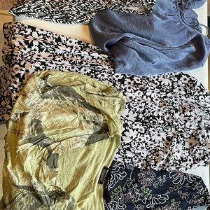 Floral and Solid Patterned Clothing Bundle
